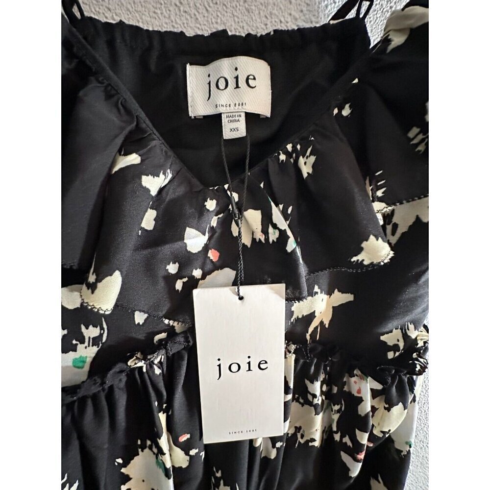 Joie Lilli Caviar Multi Floral Minidress Size XXS Cocktail Boho NWT - Picture 6 of 9